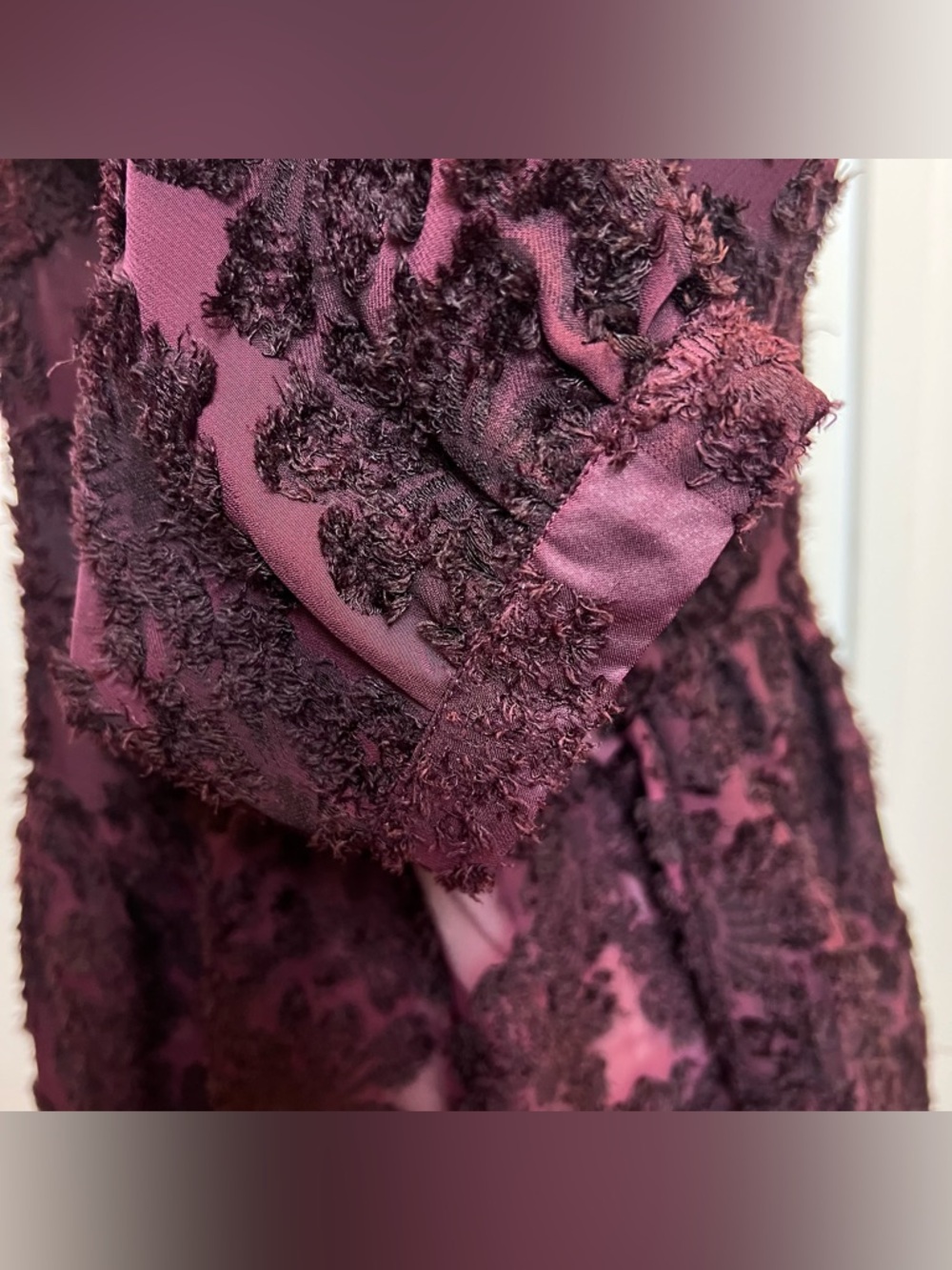 Altar'd State Medium Sheer Deep Purple Tie Peplum Top Academia Whimisgoth Fairy - Picture 5 of 11